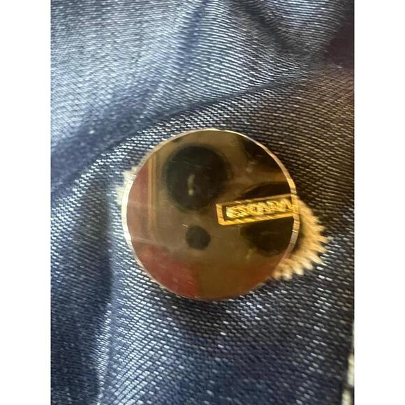 Escada Denim Like Button Front Notched Collar Short Sleeve Light Jacket 46 - Picture 4 of 8